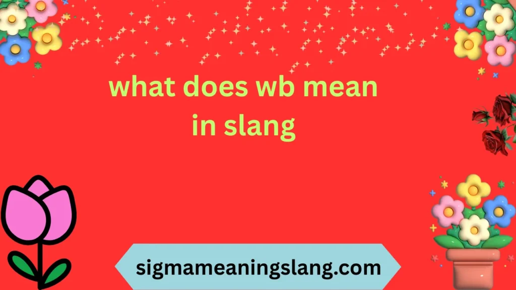 what does wb mean in slang