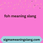 foh meaning slang