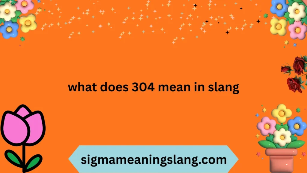 what does 304 mean in slang