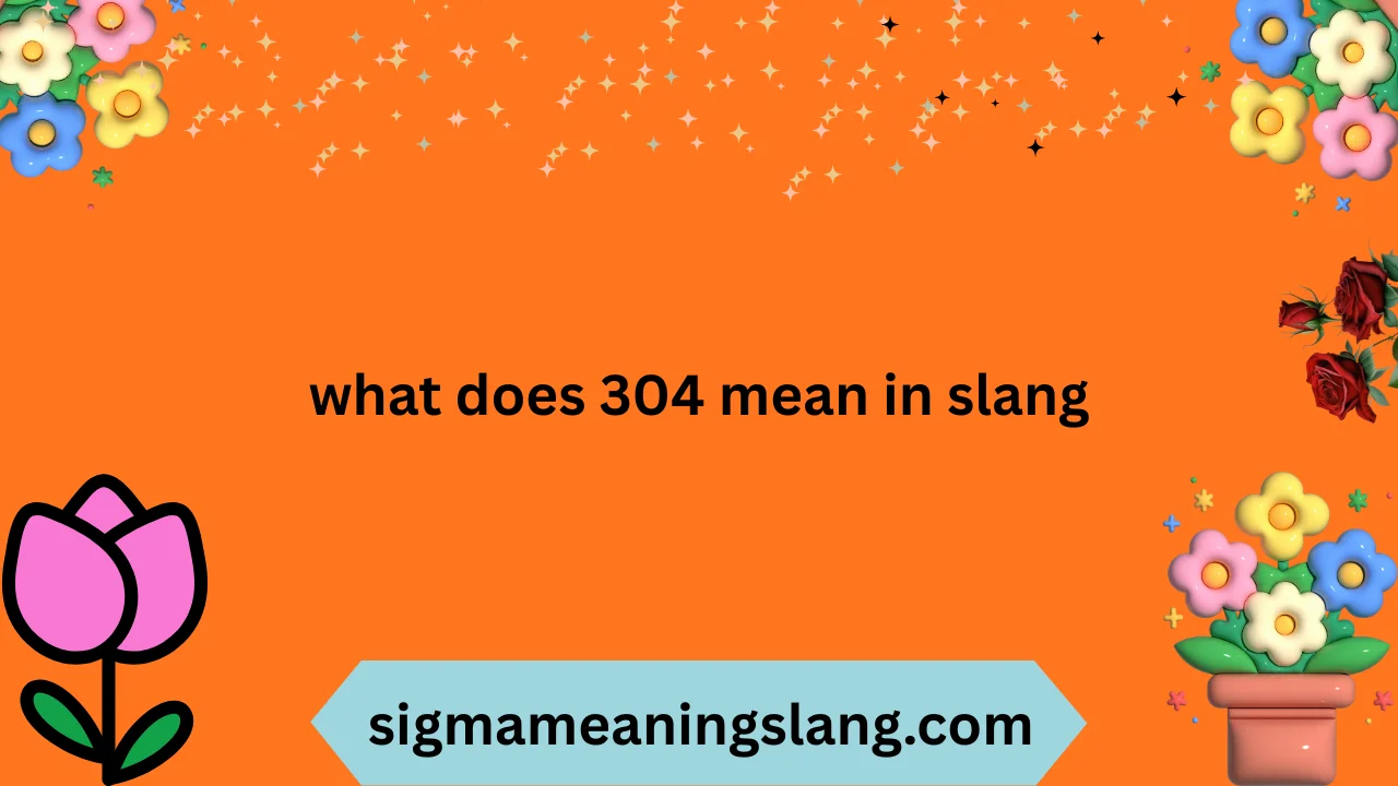 what does 304 mean in slang