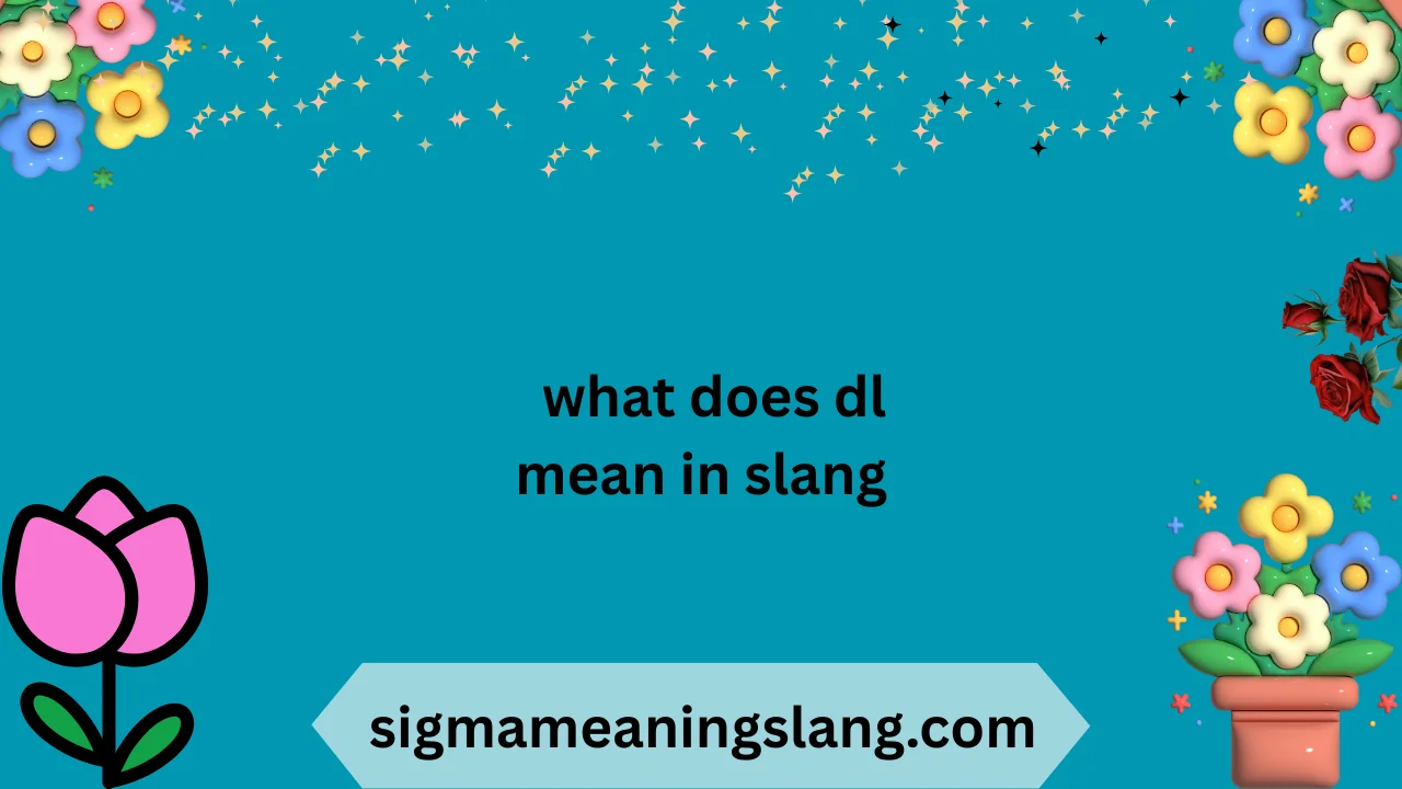what does dl mean in slang