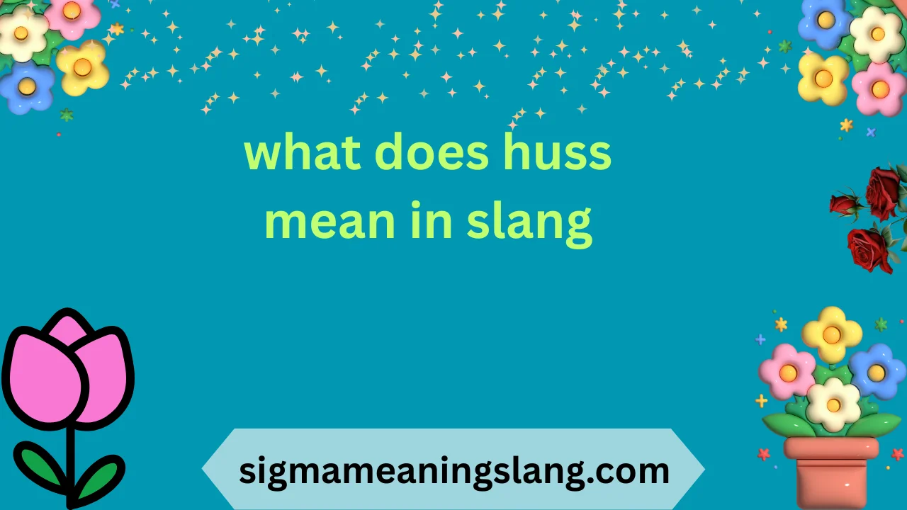 what does huss mean in slang