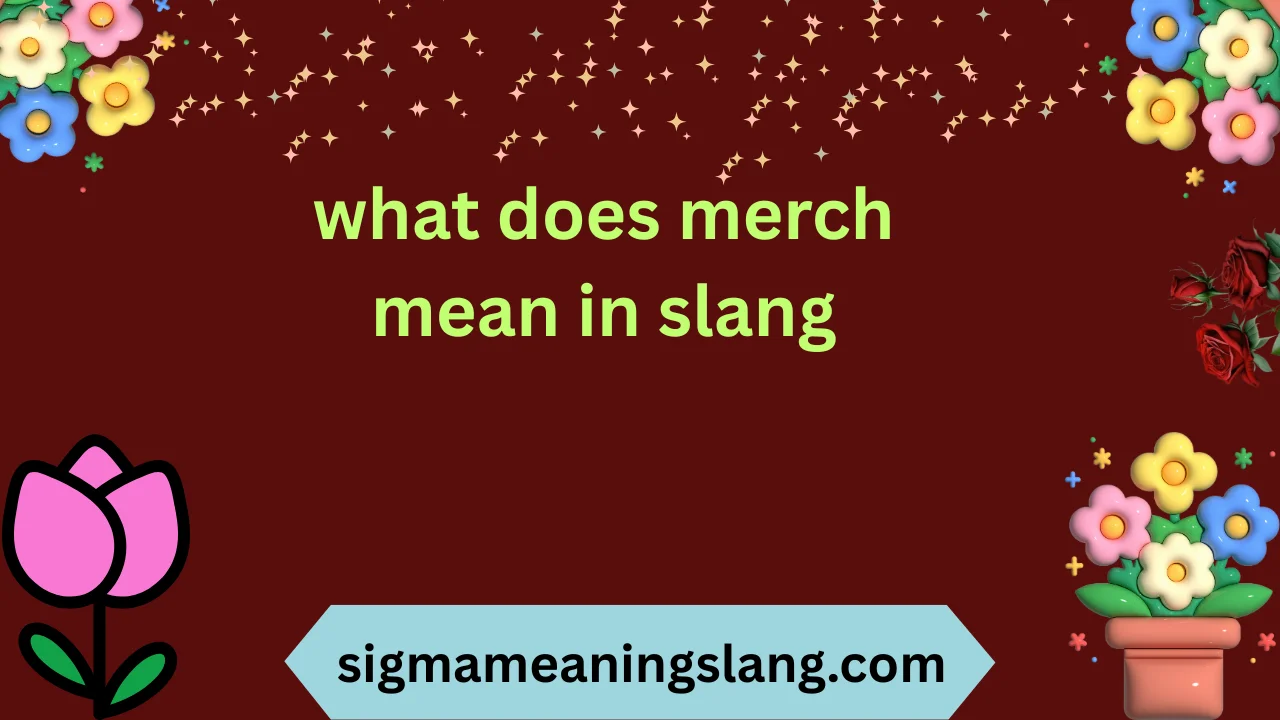what does merch mean in slang