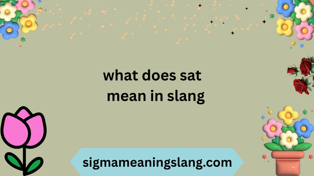 what does sat mean in slang