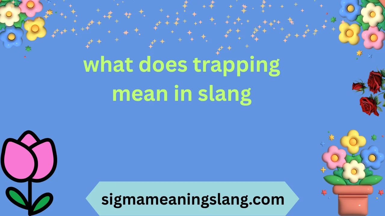 what does trapping mean in slang