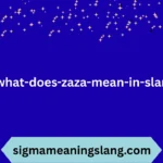 what does zaza mean in slang
