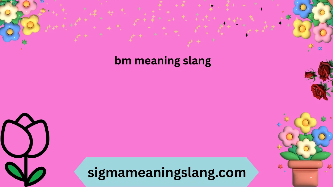 bm meaning slang