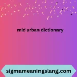 mid urban dictionary