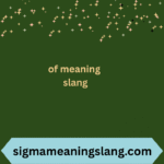 of meaning slang