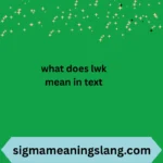 what does lwk mean in text