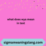 what does wya mean in text