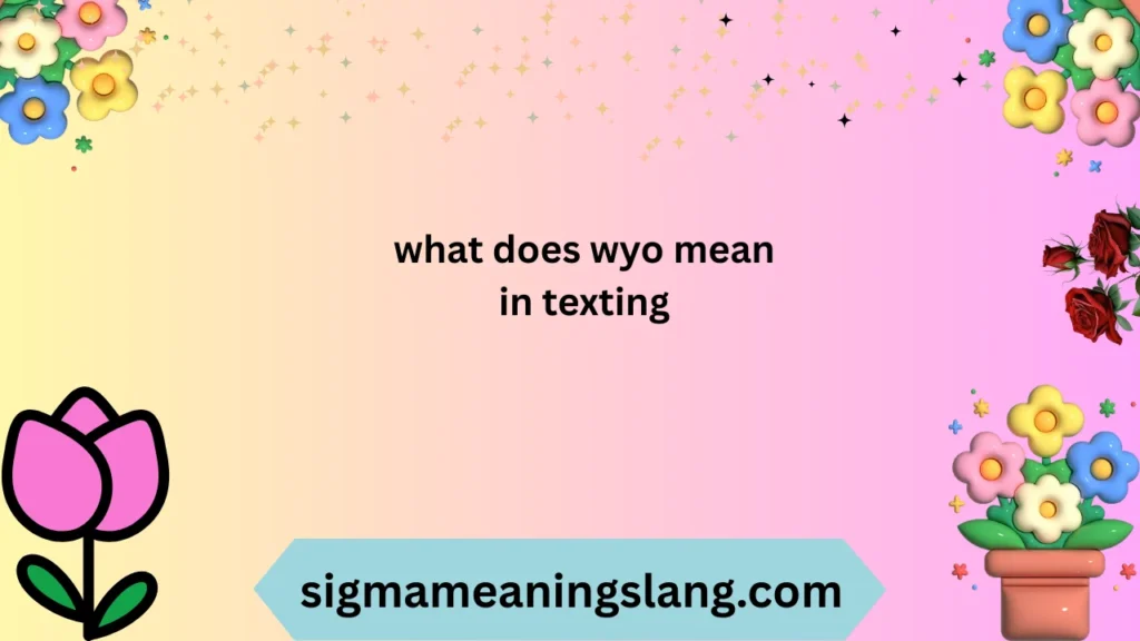 what does wyo mean in texting