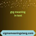 gtg meaning in text