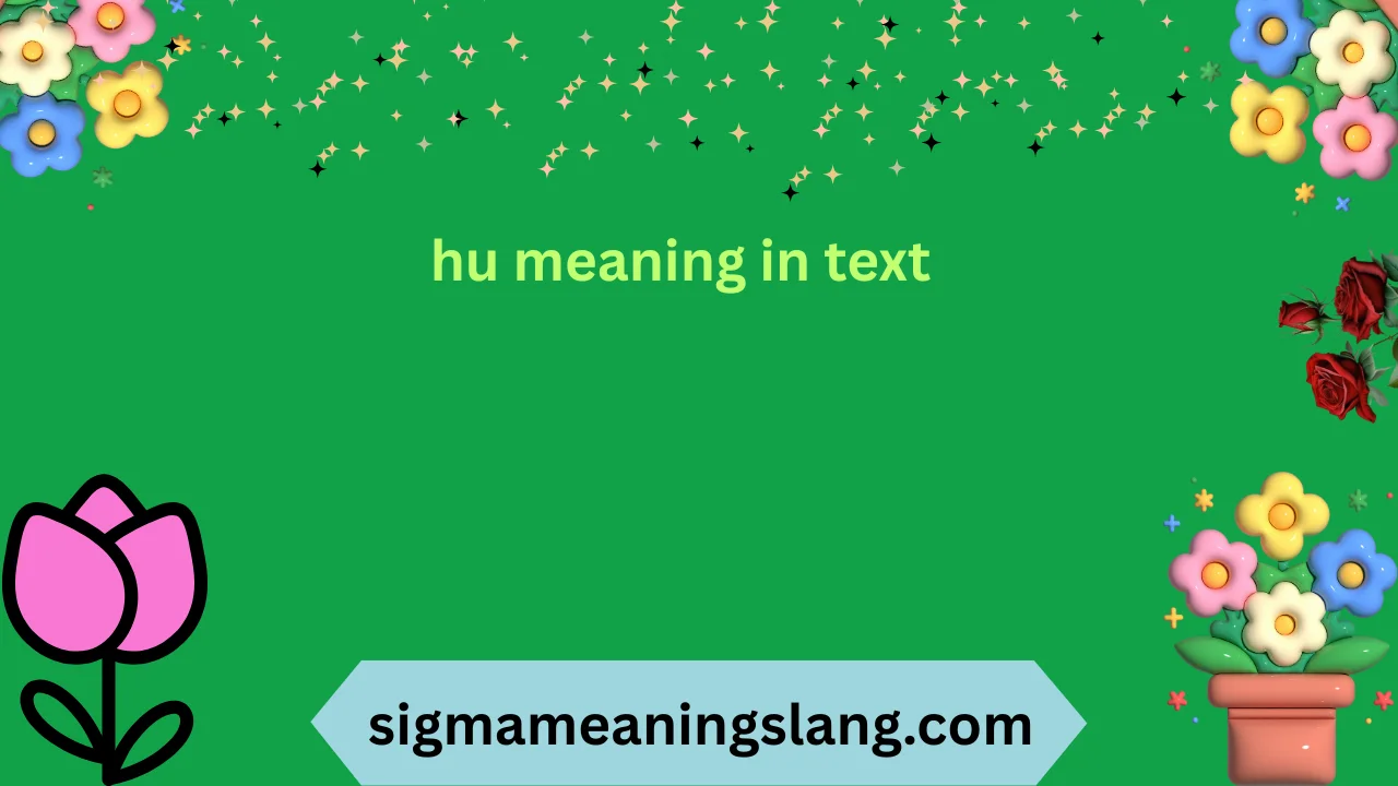 hu meaning in text
