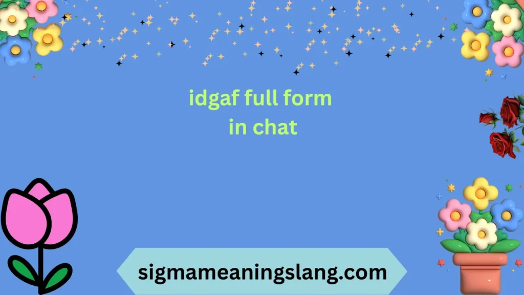 idgaf full form in chat