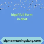 idgaf full form in chat