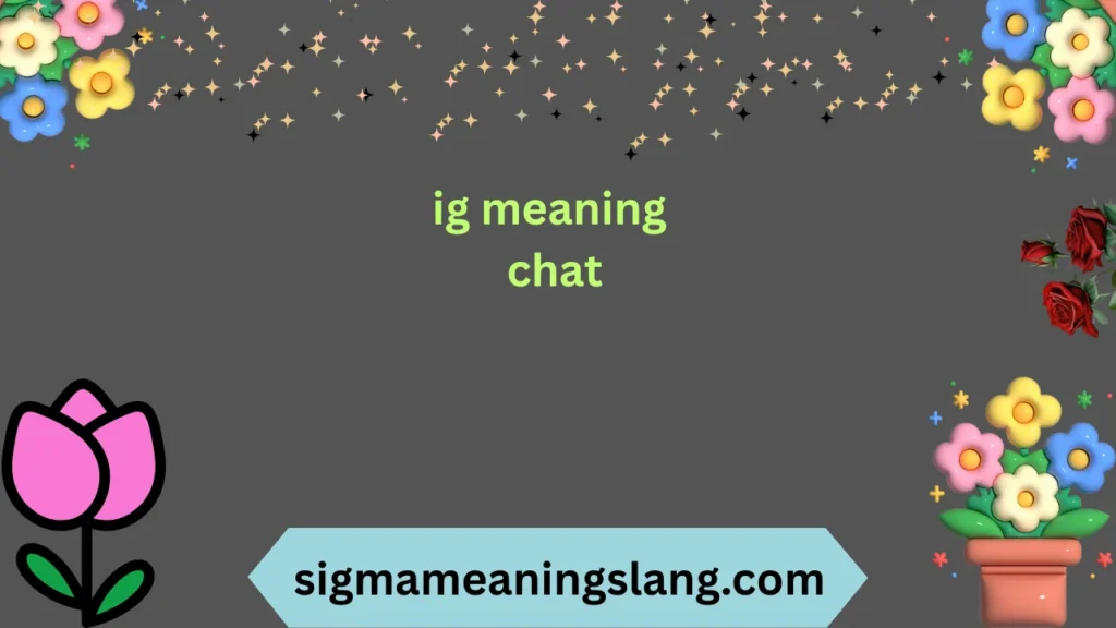 ig meaning chat