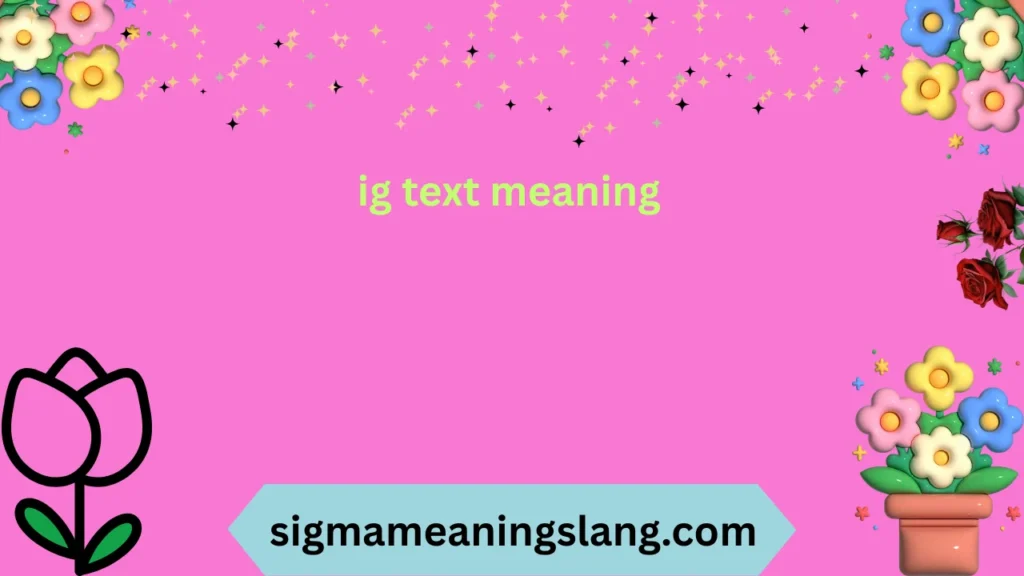 ig text meaning