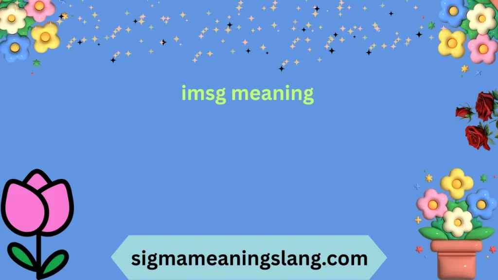 imsg meaning
