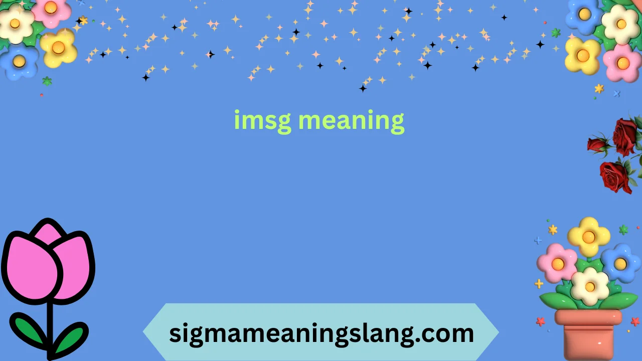 imsg meaning
