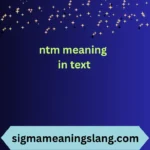 ntm meaning in text