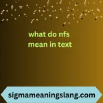 what do nfs mean in text