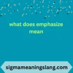 what does emphasize mean