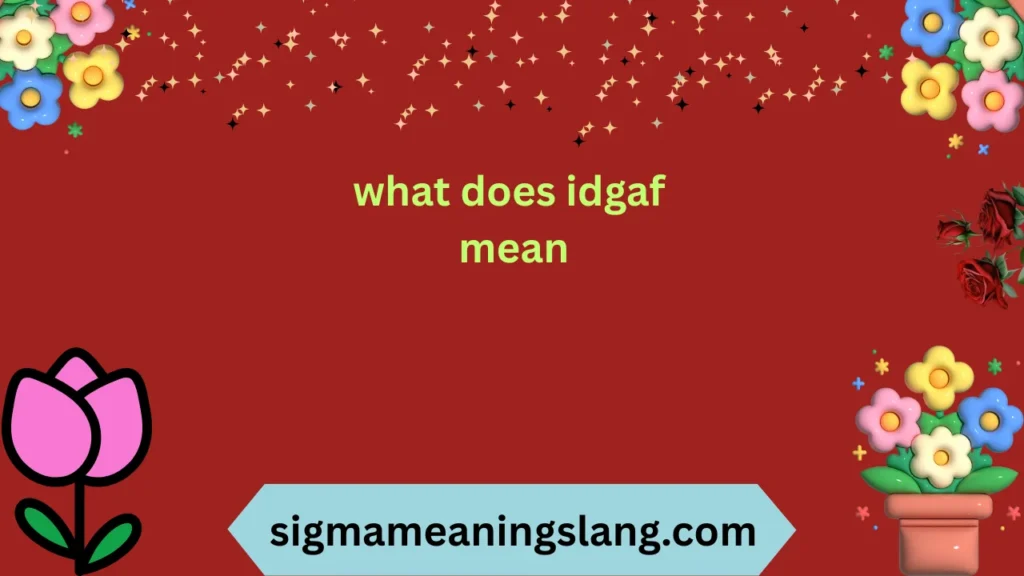 what does idgaf mean