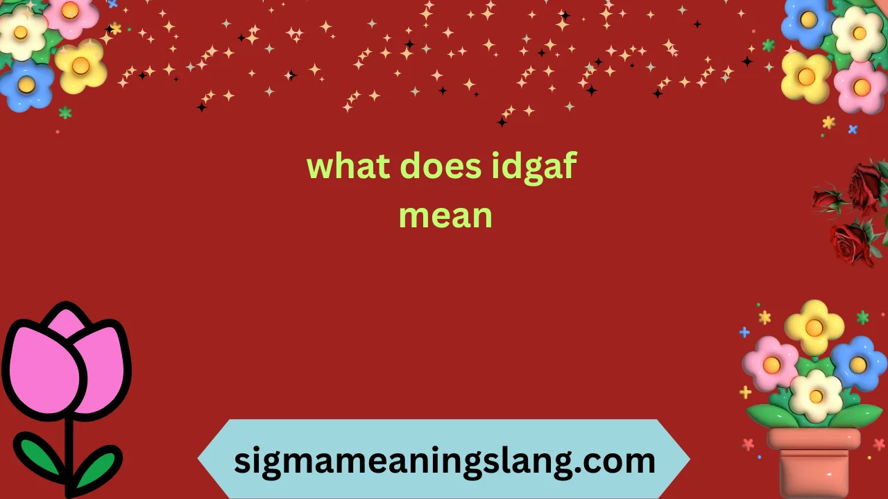 what does idgaf mean
