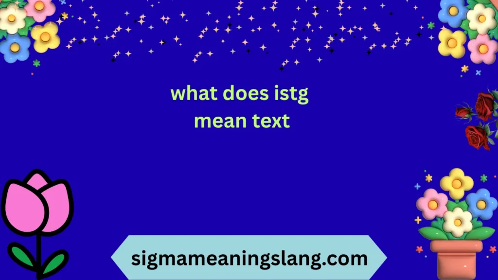 what does istg mean text