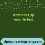 what does jsp mean in text