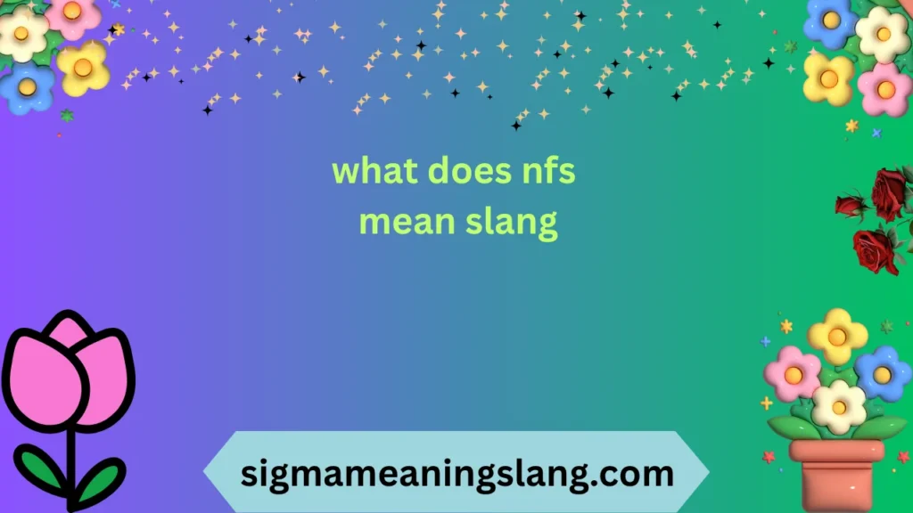 what does nfs mean slang
