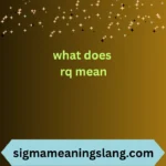 what does rq mean