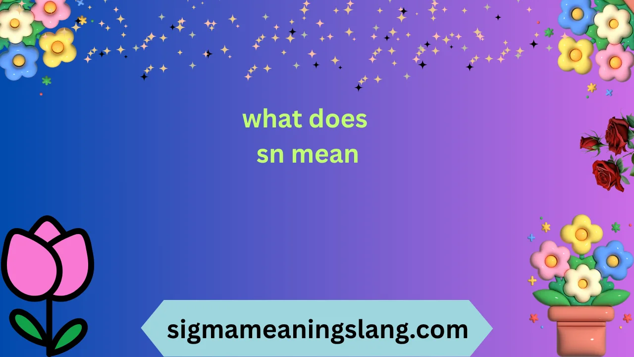 what does sn mean