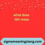 what does tbh mean