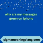 why are my messages green on iphone