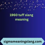 1960 tuff slang meaning