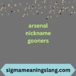 arsenal nickname gooners