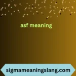 asf meaning