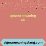 gooner meaning uk