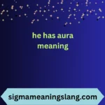 he has aura meaning