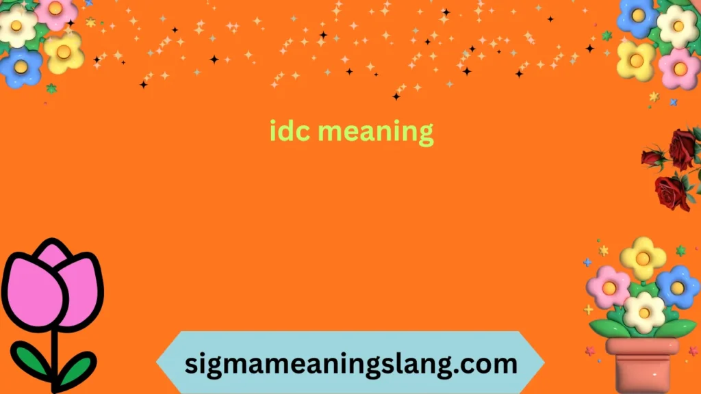 idc meaning