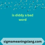 is diddy a bad word