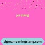 joi slang
