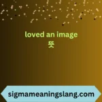 loved an image 뜻