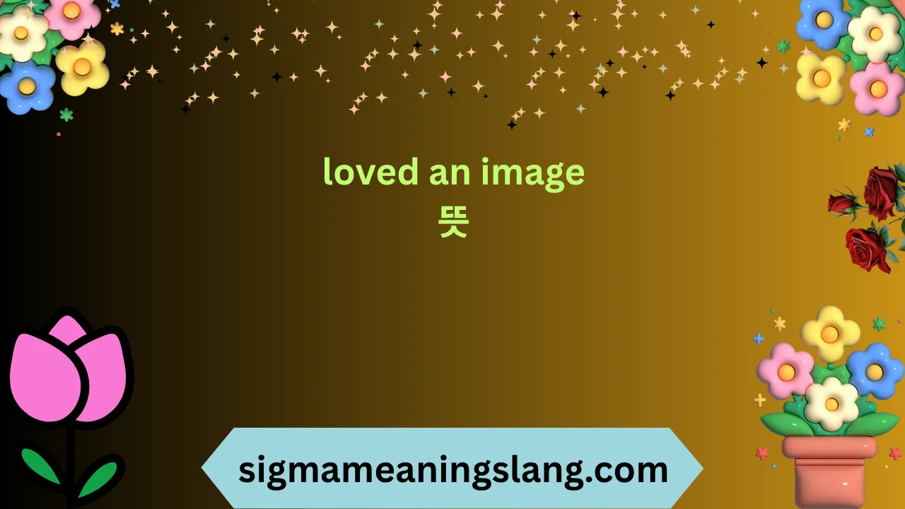 loved an image 뜻