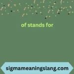 of stands for