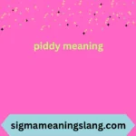 piddy meaning