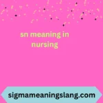 sn meaning in nursing