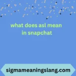 what does asl mean in snapchat